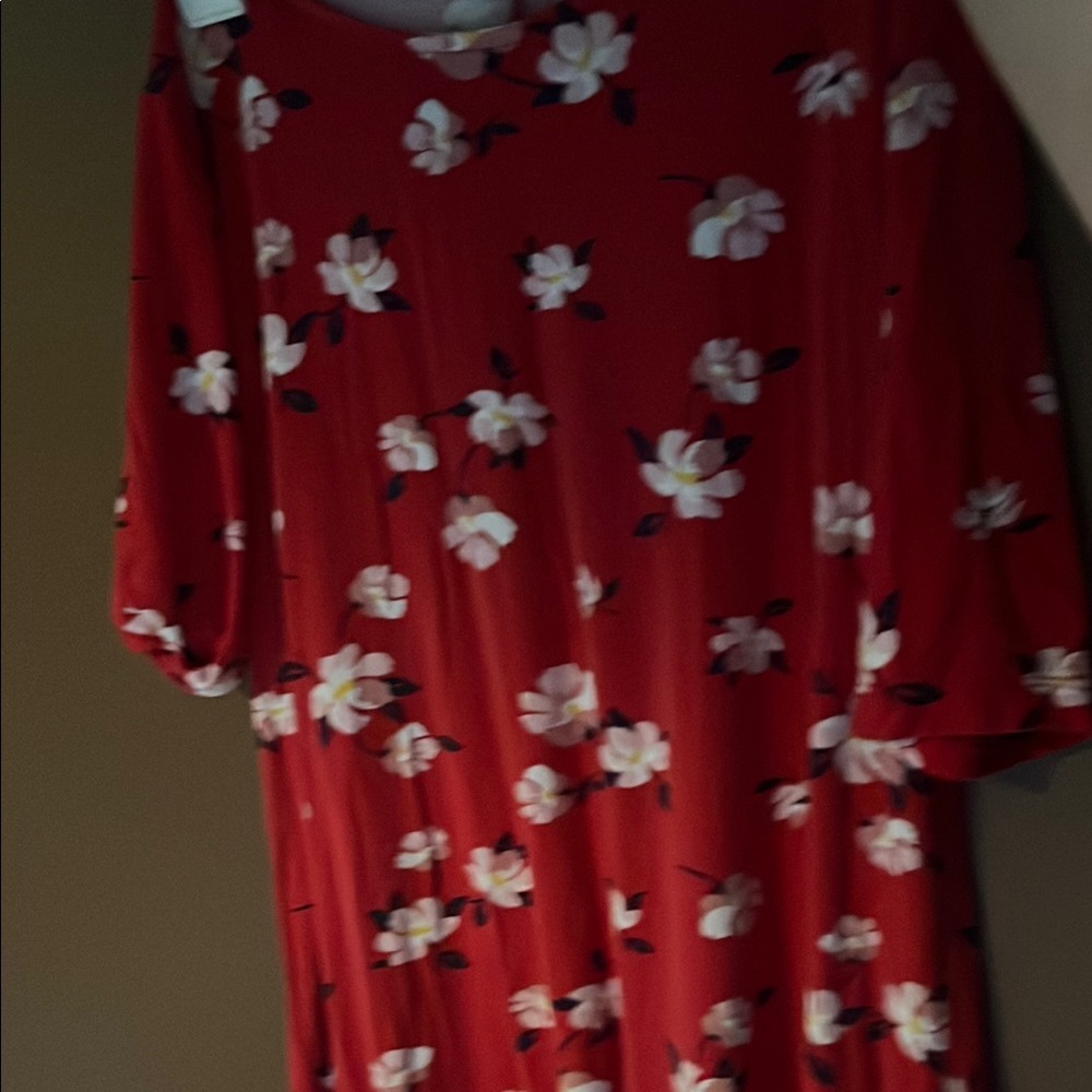 Old Navy Red Floral Maxi Dress